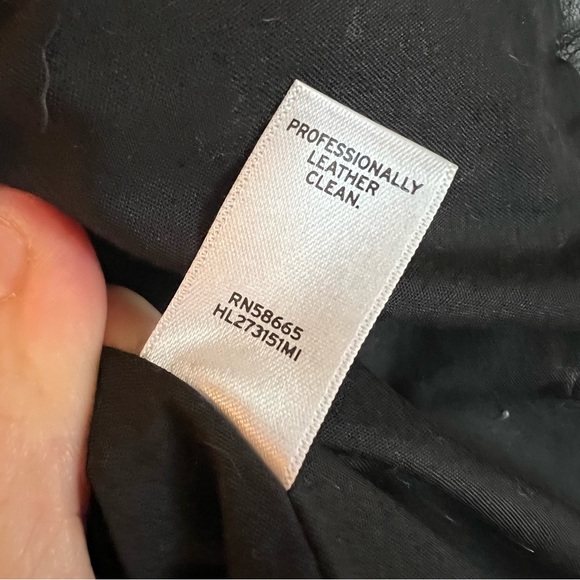 TROUVÉ Drape Front Leather Jacket Butter Soft - Picture 7 of 13